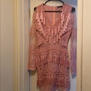 Pink tassel mini dress ( never worn)